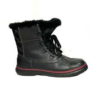 Pajar Leather Sherpa Lined Black Boots